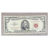 1963 Series $5 Dollar Bill Red Seal Note