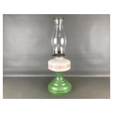 Vtg Colorful Kerosene Oil Lamp