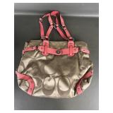 Coach Carly Signature Monogram Shoulder Bag