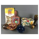 Handcrafted Blown Glass Ornament, Cross Stitch &