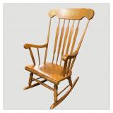 Fruits & Foliage Light Maple Finish Rocking Chair