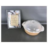 Vtg Fireking Lidded Casserole & Antique Framed