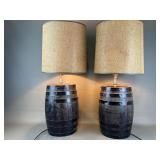 Vintage Unique Whisky Barrel Table Lamps