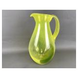 Kosta Boba Hand Blown Vibrant Yellow Glass Pitcher