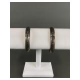 .925 Sterling Silver Vtg-style Hinged Bangles