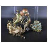 Kirks Folly Dream Ship & Heart Brooch Pins