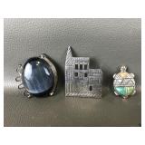 Sterling Silver Costume Jewelry Brooch Pins