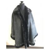 Denny Basso Missy Suede Shawl Coat