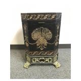 Maitland-Smith wooden & brass claw-foot chest