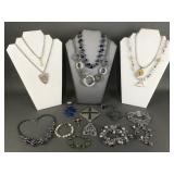 Silver Toned Alternative Style Costume Jewelry &