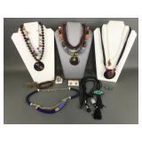 Chicos Enamel Necklace & Earrings Set & More