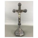 Antique Johnson Brothers Metal Crucifx Alter Cross