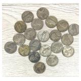 Lot of (21) Jefferson War Nickels