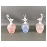Vtg Gold Crown E&r Hummingbird Perfume Bottles