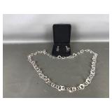 Italian Sterling Silver Milor Necklace & Earrings