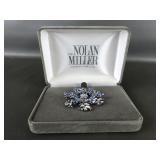 Nolan Miller Glamour Snowflake Brooch Pin