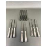 27.8 Oz Sterling Silver W Stainless Blade Knives