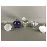 Glass & Crystal Apple Paperweights