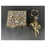 Kirks Folly Sparkle Diamond Compact & Cherub