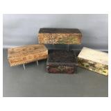 Vintage Hand-carved And Hand-painted Jewelry/