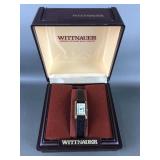 Wittnauer Tank Womens Leather & Gold-plated Watch