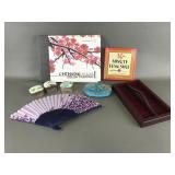 Vtg Chinese Porcelain Shard Boxes & More