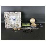Burton Gifts Ceramic Butterfly Tray, Avon, Geneva&