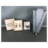 Kirks Folly Bow Brooch, Dangle Earrings & Mystic
