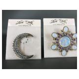 Vt Kirks Folly Celestial Moon Brooches
