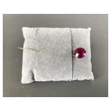 14k Gold Tested & Gemstone Pin