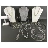 Silver Tone Vintage & Modern Costume Jewelry