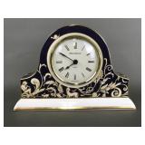 Vtg Wedgwood Cornucopia Bone China Mantle Clock