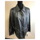 Bradley Bayou 1x Gun Metal Grey Leather Jacket