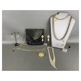 Old Hollywood Glamour Beaded Bag, Rhinestone