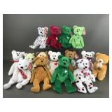 Vtg Ty Beanie Baby Bears Including Glory & Kicks