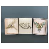 Kirks Folly Butterfly & Dragonfly Gold Tone Brooch