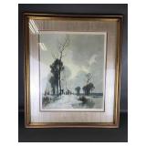 A Jacob Winter On The Marshes Framed Art Piece