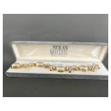 Glamour Nolan Miller Gold Tone Crystal Bracelet