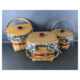 Vtg Longaberger Christmas Collection Baskets