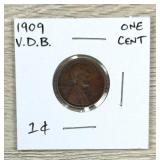 1909 V.D.B. One Cent Lincoln Penny