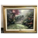 Thomas kinkade hand-highlighted framed lithograph