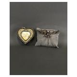 Kirks Folly Photo Trinket Box W Dragonfly Brooch
