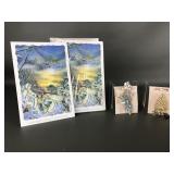 Kirks Folly Snow Queen Cards, Tree Brooch &