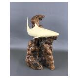 John Perry Shark Burl Wood Sculpture