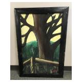 Wooden Framed Willmes Tree Painting