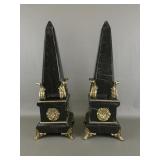 vintage Neoclassical Maitland-Smith obelisks