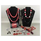 Vtg Lucite Necklace & Costume Jewelry Variety