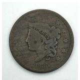1835 Large One Cent Coin
