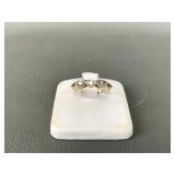 14k Gold Tested White Sapphire Ring