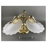 Art deco revival peacock ceiling fixture